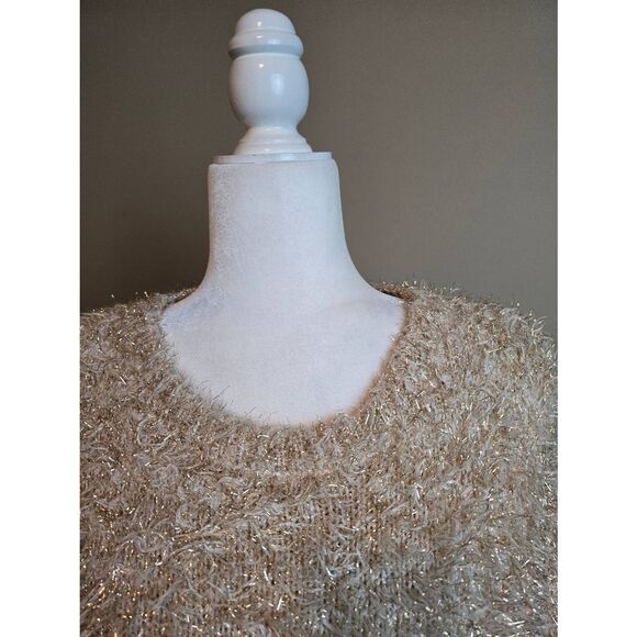 Wild Fable Sweater Sz M Gold Fuzzy - Picture 3 of 7